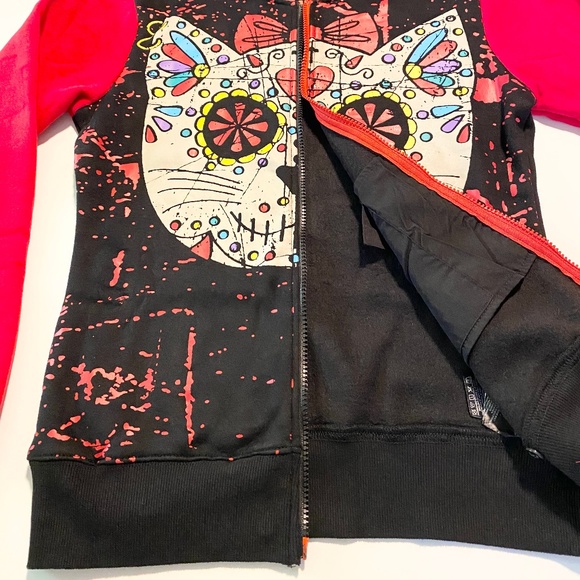 Women’s | Banned Alternative | Zip Up Hoodie | Black & Red | S (6) - Picture 6 of 16